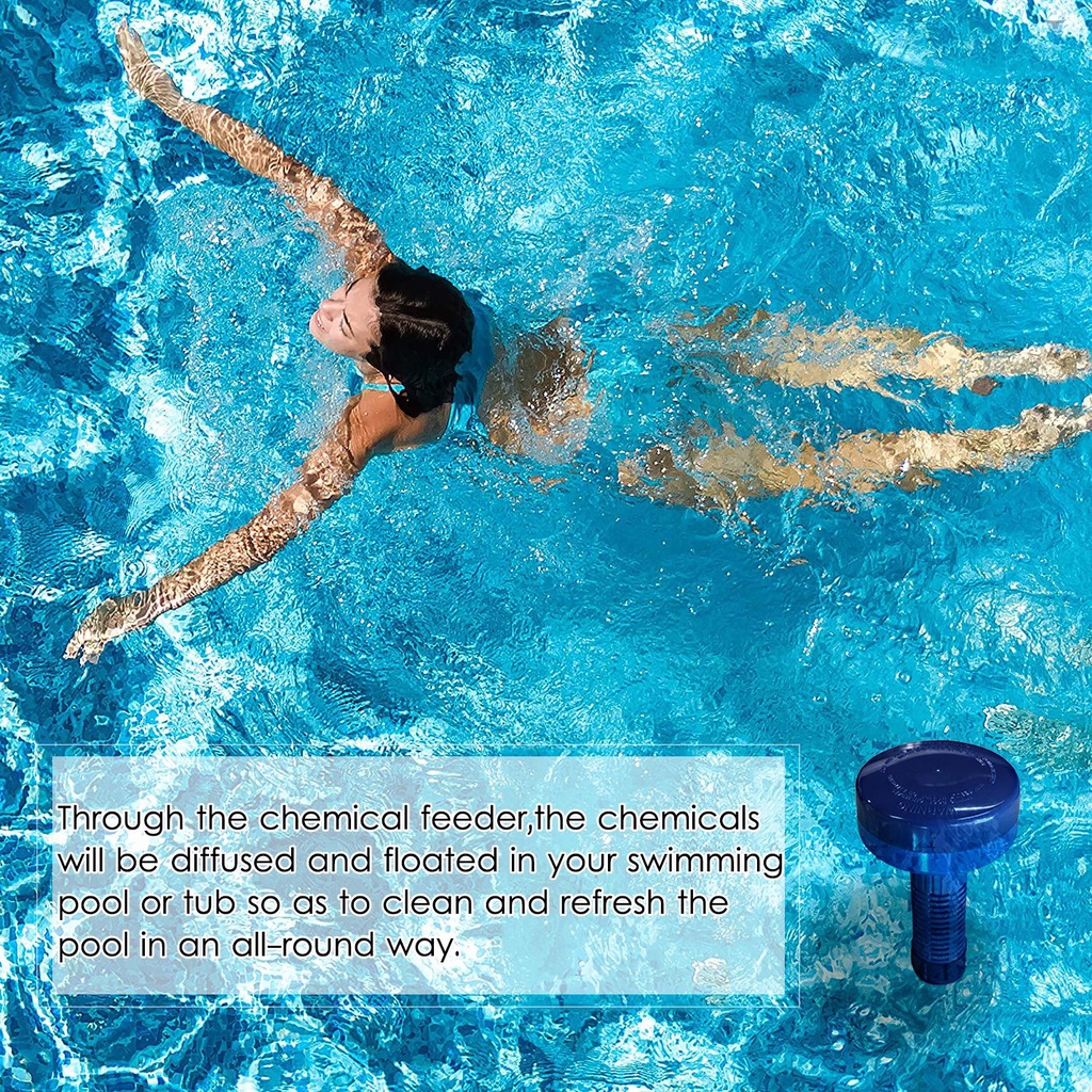 Dụng Cụ Đựng Thức Ăn Nổi Có Thang Đo Lường Xoay Điều Chỉnh Được Dành Cho Bể bơi Spa