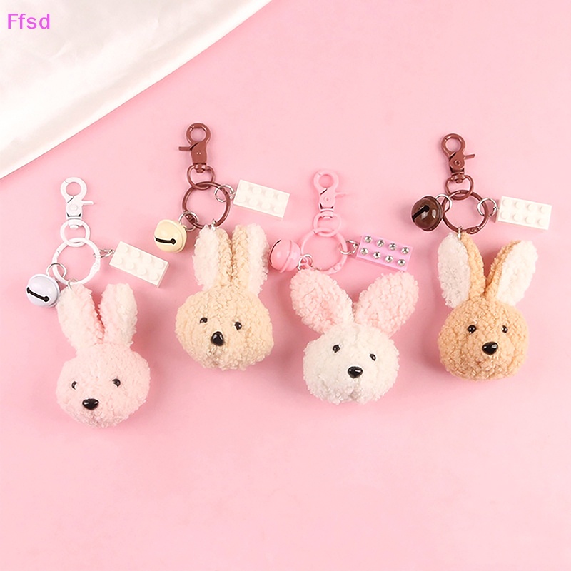 {Ffsd} Móc Khóa Thỏ Bông Tai To Dễ Thương Trang Trí Ba Lô / Túi Xách * Bán Chạy