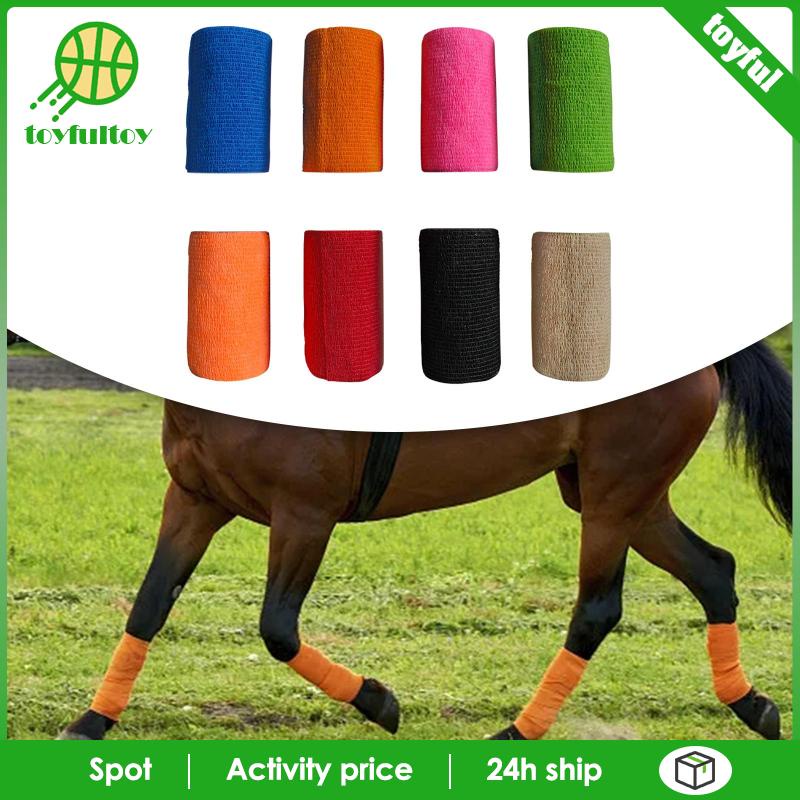 Cuộn Dây Vải Không Dệt Rộng 4 inch Tự Dính Co Giãn Dùng Quấn Mắt Cá Chân Thú Cưng