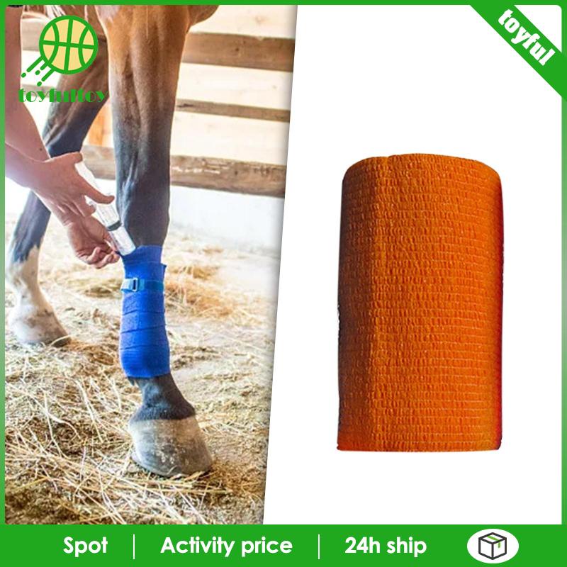 Cuộn Dây Vải Không Dệt Rộng 4 inch Tự Dính Co Giãn Dùng Quấn Mắt Cá Chân Thú Cưng