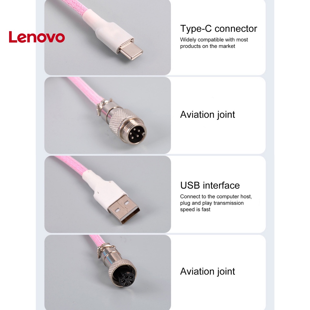 Dây Cáp Bàn Phím Cơ Type-C Màu Sắc Tươi Sáng Linh Hoạt Không Rối Cho Máy Tính Xách Tay