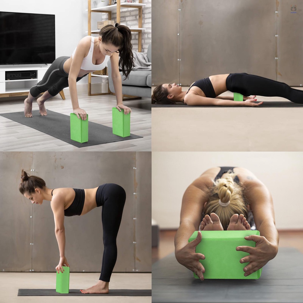 Set 2 Khối Xốp EVA Chống Trượt Hỗ Trợ Luyện Tập Yoga / Pilates / Thể Hình