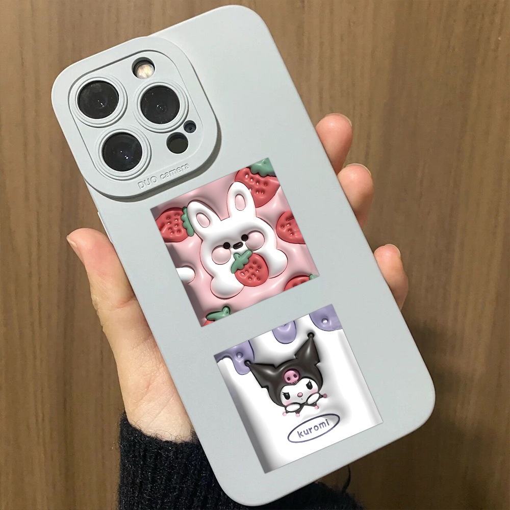 SANRIO Bộ 60 Miếng Dán Họa Tiết Hoạt Hình Kuromi My Melody 3D Dễ Thương Trang Trí Vali / Laptop / Điện Thoại / Tủ Lạnh DIY