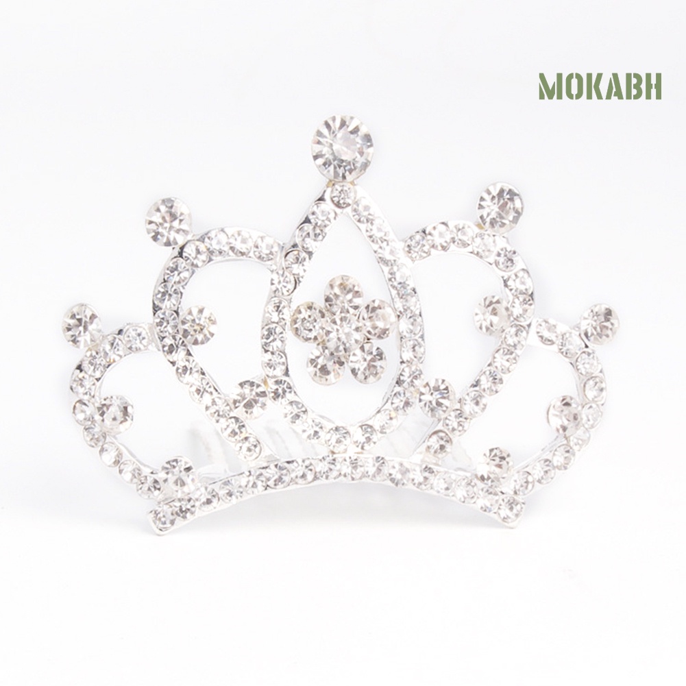 Cài Tóc Hình Vương Miện Có Đính Đá Hợp Thời Trang Cho Bé Gái