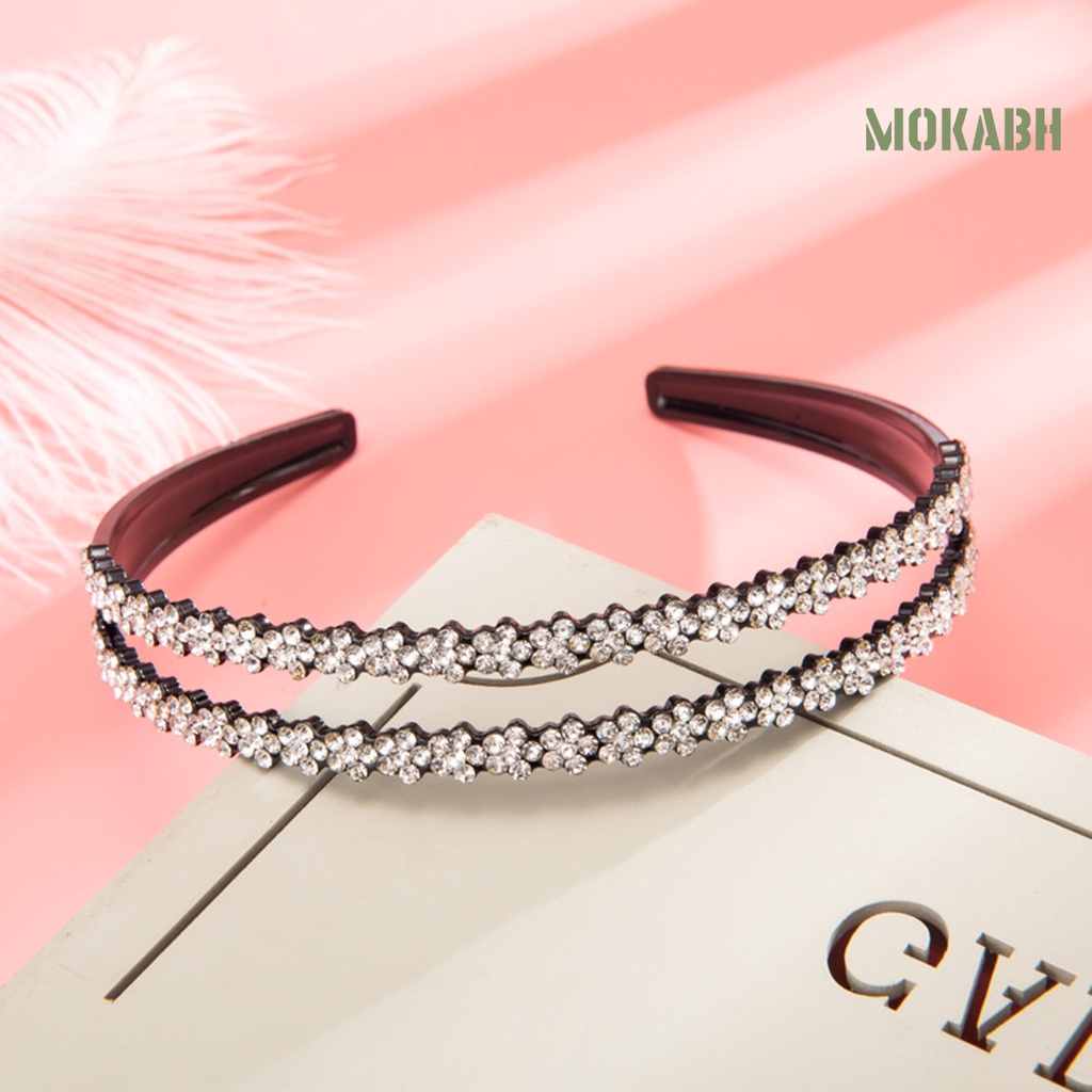 Băng Đô Cài Tóc Đính Đá Lấp Lánh Phong Cách Hàn Quốc Cho Nữ