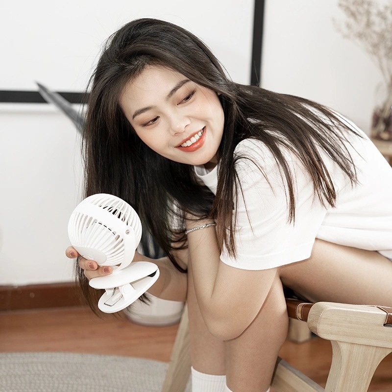Quạt Wiwu 2 in 1 Table/ Clip Fan FS03 làm bằng PC + ABS kẹp bàn tự điều chỉnh góc độ xoay 720 độ, gi