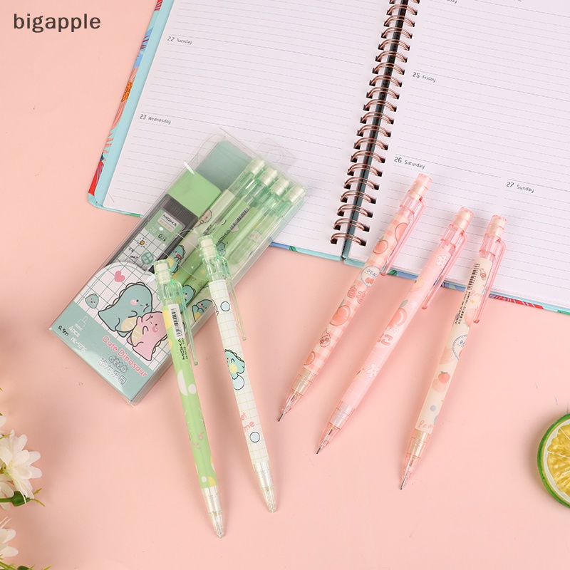 1 Set Bút Chì Bấm Ngòi 0.5MM In Hình Hoạt Hình Đáng Yêu