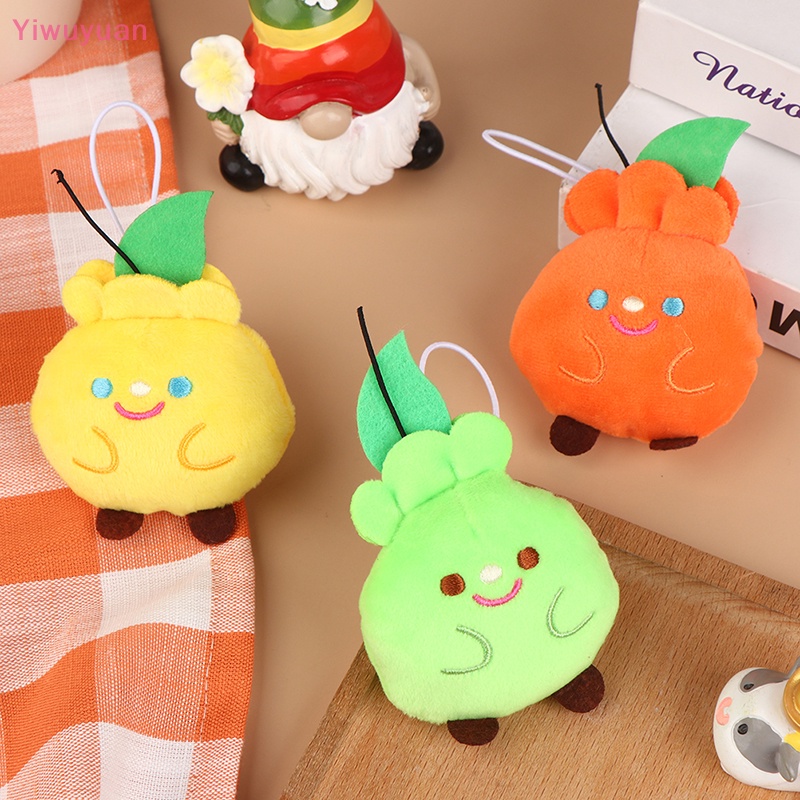 1 Búp Bê Nhồi Bông Hình Trái Cây Đáng Yêu Trang Trí Ba Lô / Móc Khóa Mới