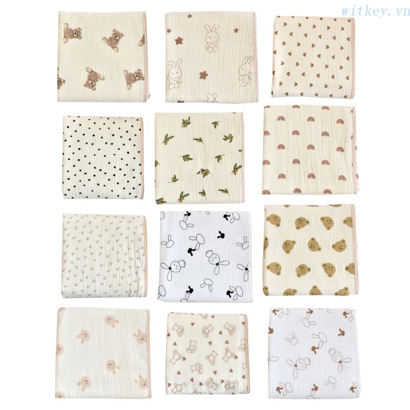 Chăn Quấn Em Bé Chất Liệu Cotton 4 Lớp Tiện Dụng