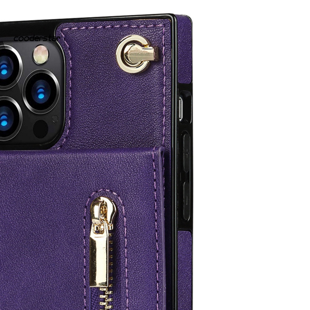 1 Set Bao Da Điện Thoại Mini Màu Sắc Sống Động Có Khóa Kéo Và Dây Đeo Cho iPhone 13