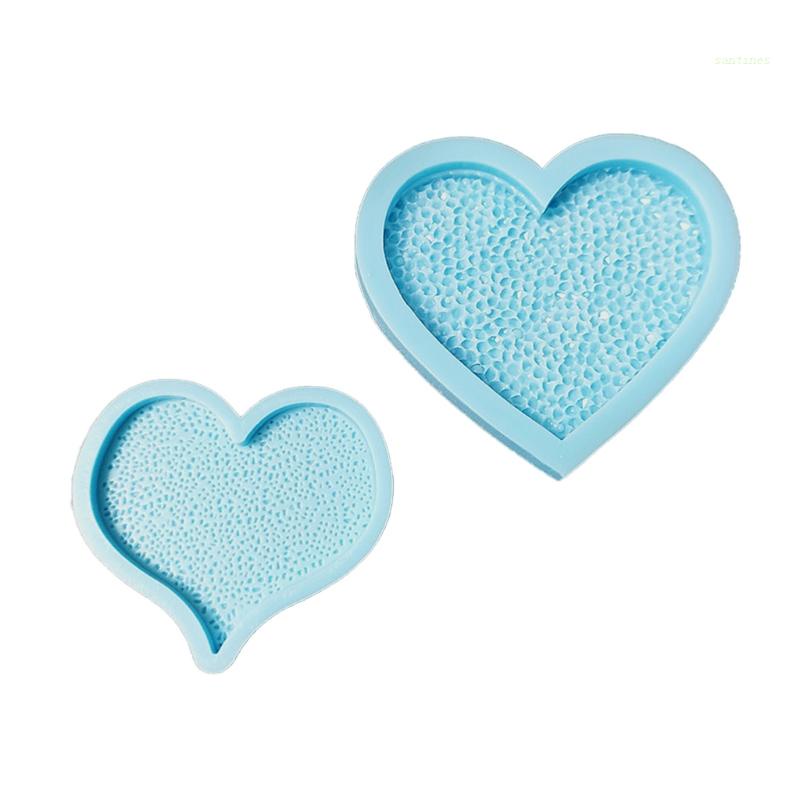 Set 2 Khuôn Silicon Làm Giá Đỡ Điện Thoại Hình Trái Tim