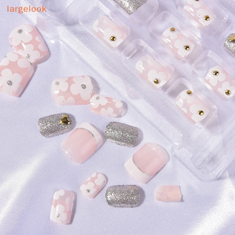 Bộ 24 Móng Tay Giả Acrylic Toàn Diện Phong Cách Pháp