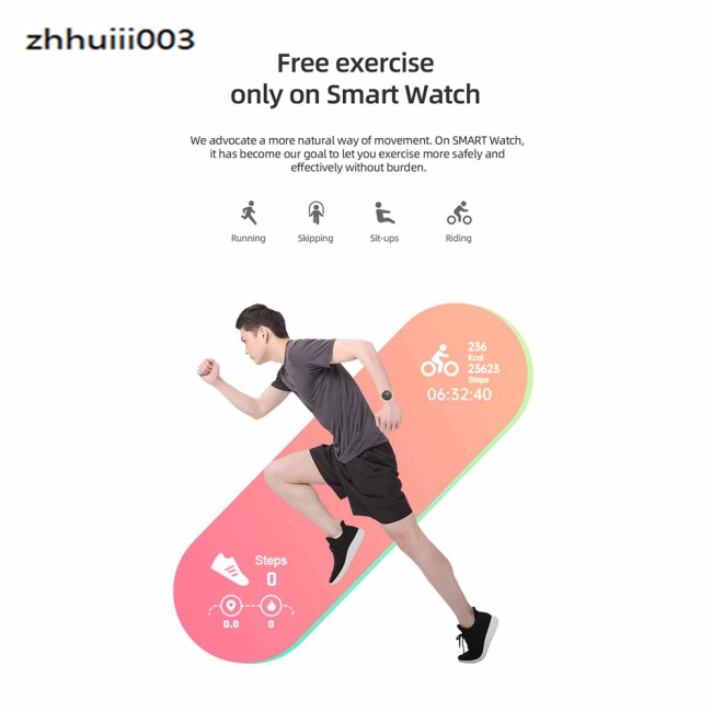 Đồng Hồ Thông Minh ZHIHUI D18s Màn Hình 1.44 Inch Pin 90mah Bluetooth 4.0 Theo Dõi Giấc Ngủ