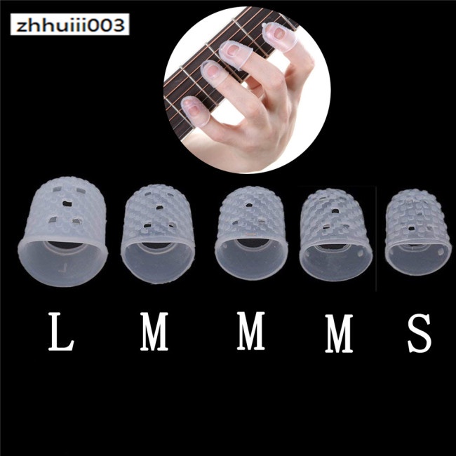 Set 5 Vỏ Bọc Ngón Tay Chống Trượt Giảm Đau Khi Chơi Đàn Ukulele / Điện / Guitar Acoustic