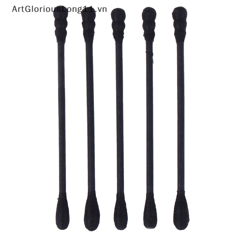 Hộp 200 Tăm Bông Hai Đầu Màu Đen Dùng Một Lần