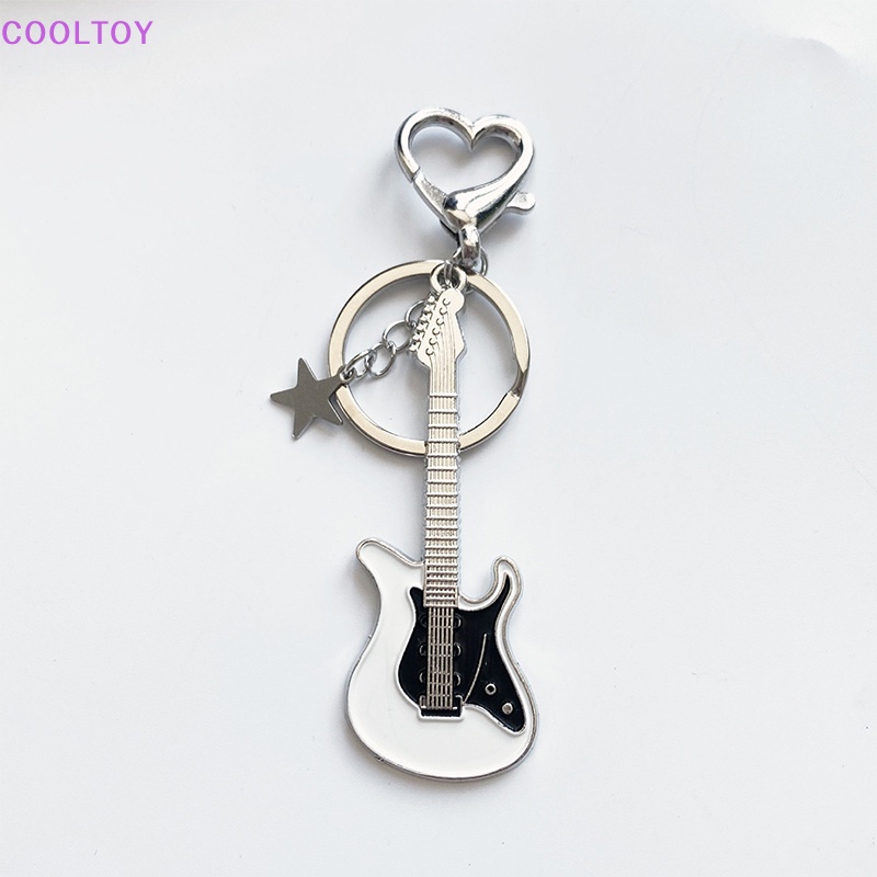 Cooltoy Y2k Móc Chìa Khóa Hình Trái Tim Ngôi Sao / Trái Tim Màu Trắng Đen Phong Cách Vintage Ngọt Ngào Thời Trang Làm Quà Tặ