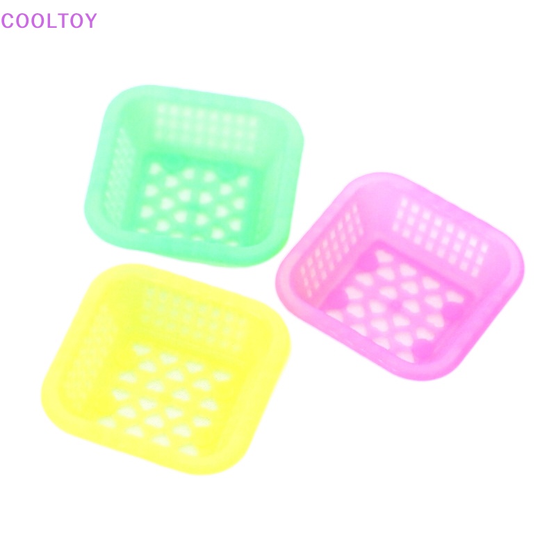 Set 3 Rổ Đựng Trái Cây / Rau Củ Quả Tỉ Lệ 1: 12 Trang Trí Nhà Búp Bê