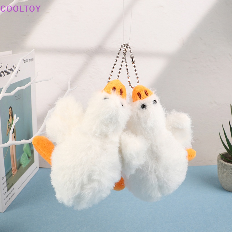 Móc Khóa Hình Ngỗng Trắng Nhồi Bông Hoạt Hình Dễ Thương