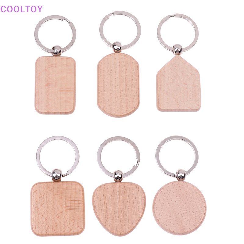 Set 2 Móc Khóa Thẻ ID DIY Bằng Gỗ Cá Nhân DIY