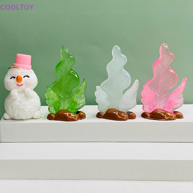 Set 5 Mô Hình Cá Biển Mini Bằng Nhựa Resin Trong Suốt Phát Quang Trang Trí Tiểu Cảnh DIY