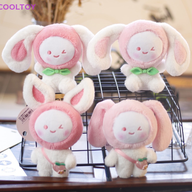 1 Móc Khóa Thỏ Nhồi Bông Tai Dài 12cm Dễ Thương