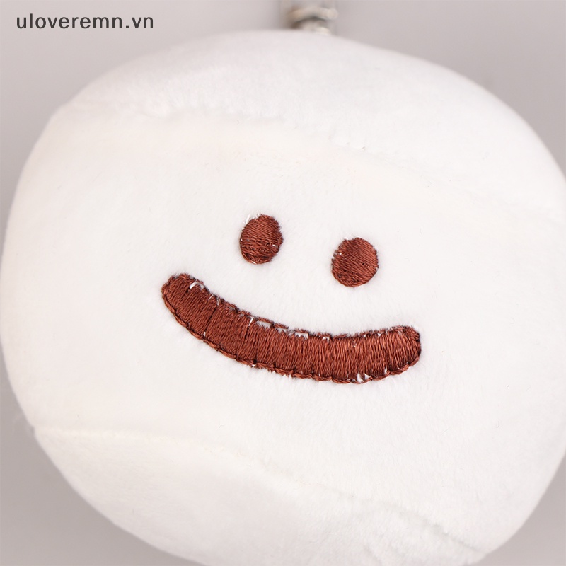 Uloveremn Móc Khóa Búp Bê Marshmallow Nhồi Bông Trắng Dễ Thương