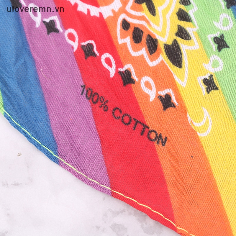 Khăn Choàng Cổ / Cà Vạt Bandana Hình Vuông Chất Liệu Cotton 6 Màu 55cm