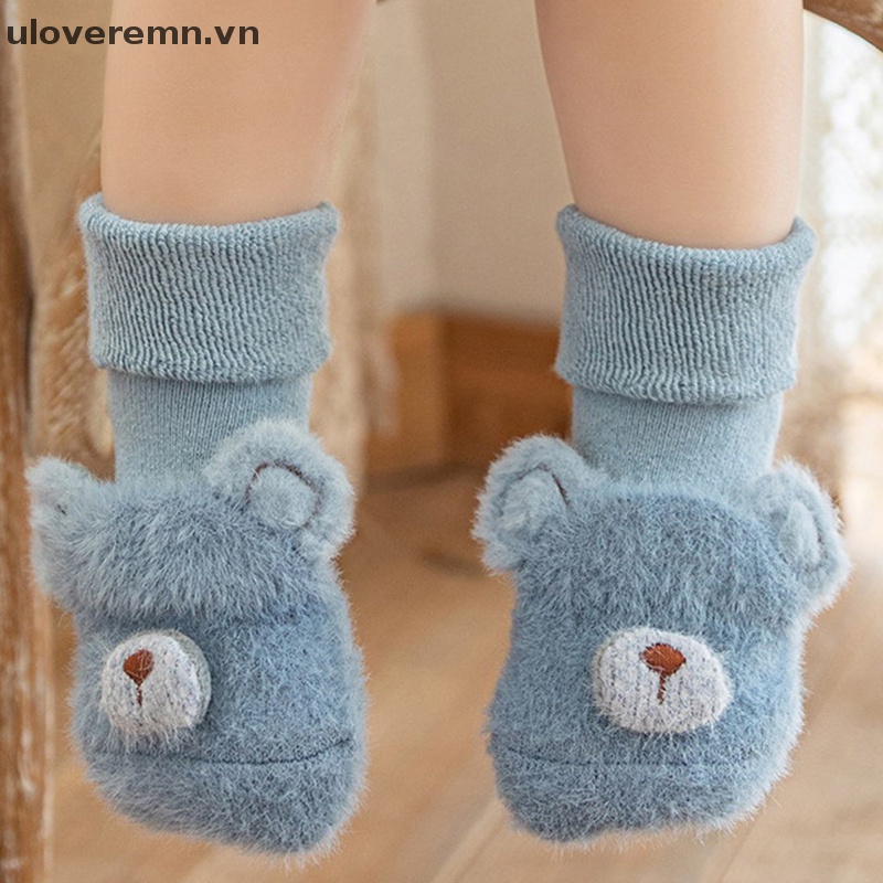 1 Đôi Tất Chống Trượt In Hình Hoạt Hình Xinh Xắn Cho Bé