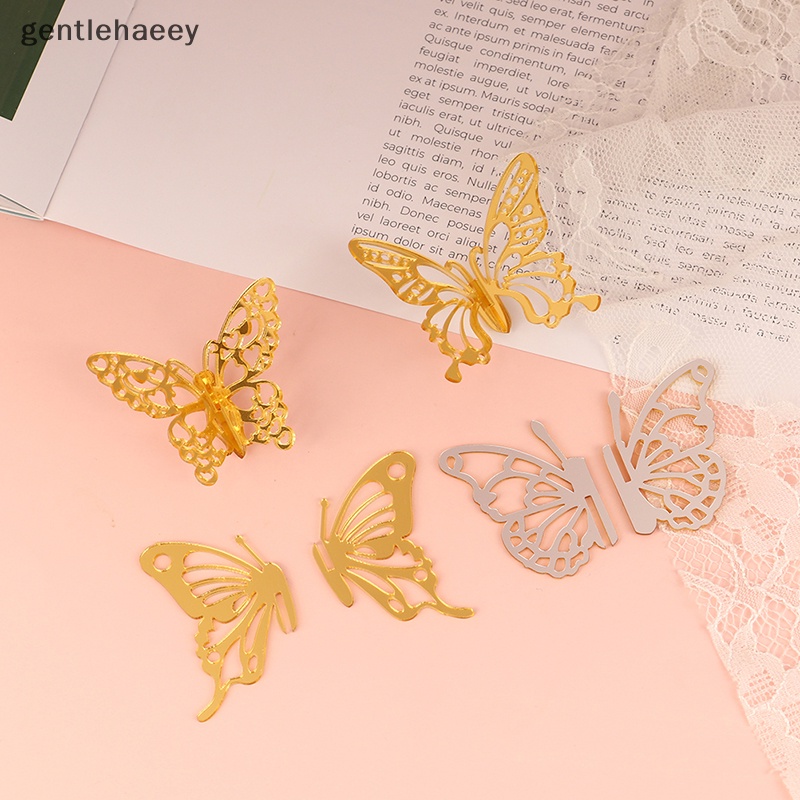 Bộ 5 Bươm Bướm Bằng Acrylic Dùng Trang Trí Bánh Kem