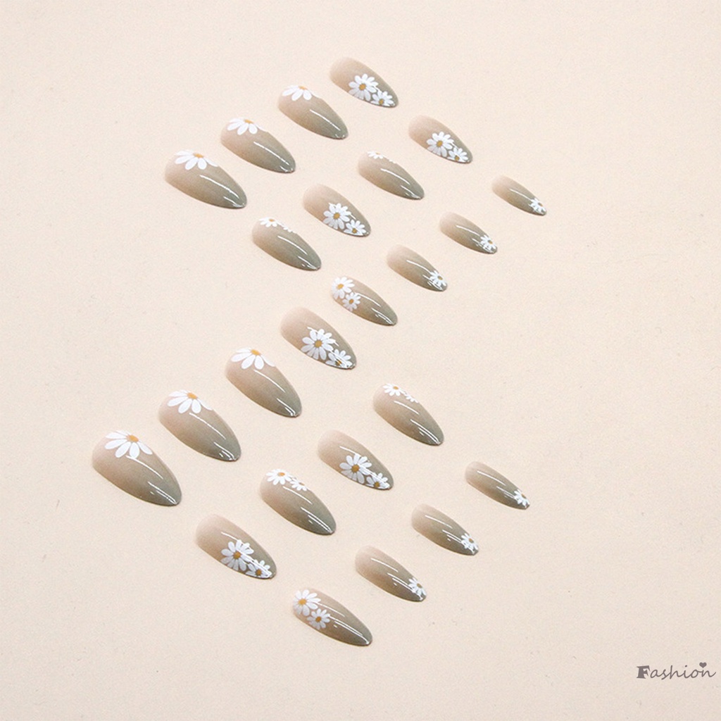 Móng Tay Giả Màu Xanh Lá Gradient Không Độc Hại Chống Trầy Xước