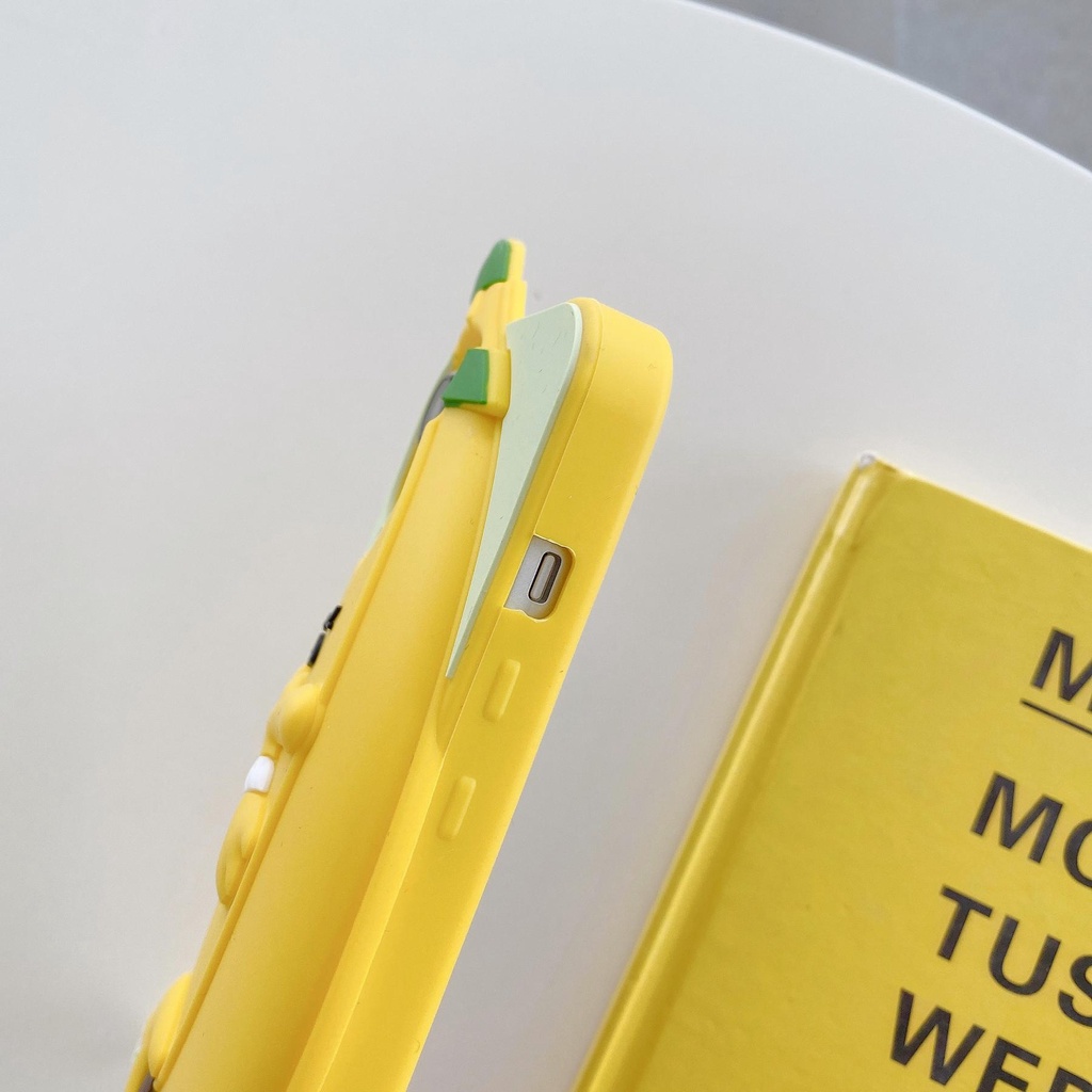 Ốp Điện Thoại Silicon TPU Mềm Hình Quả Chuối 3D Bảo Vệ Camera Chống Sốc Cho iPhone 13 12 11 14 PRO MAX