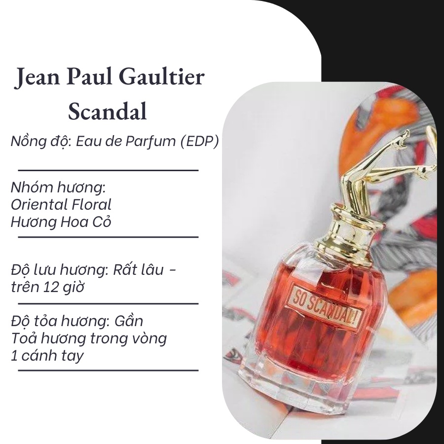 Nước hoa chiết nữ Jean Paul Gaultier So Scandal mini dầu thơm 10ml chính hãng - Delimaperfume