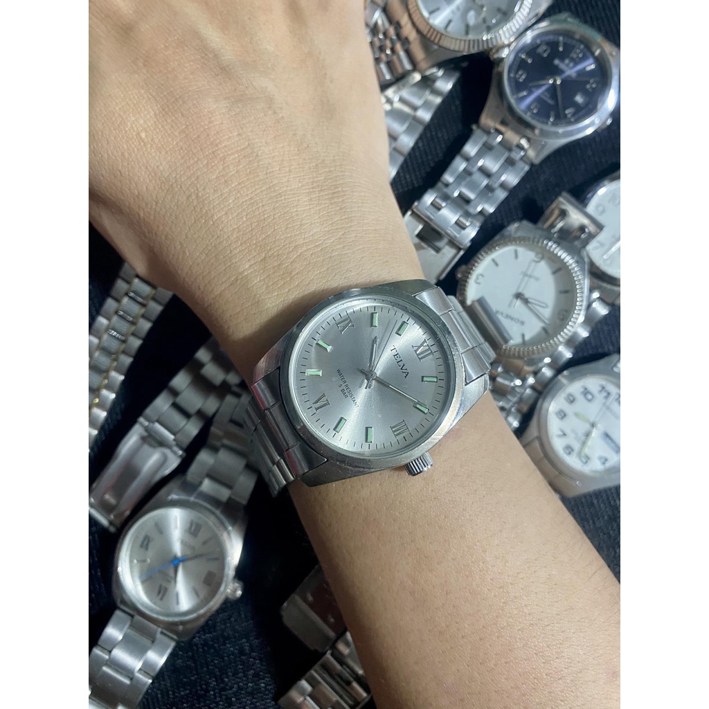 Đồng hồ nam, nữ size trung 34mm-38mm cho nam tay nhỏ, nữ tay to mẫu phổ thông hàng 2hand, vintage bãi Nhật