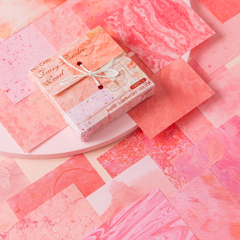 Bộ 100 Giấy Ghi Chú Họa Tiết Vintage Trang Trí Sổ Tay / Nhật Ký diy