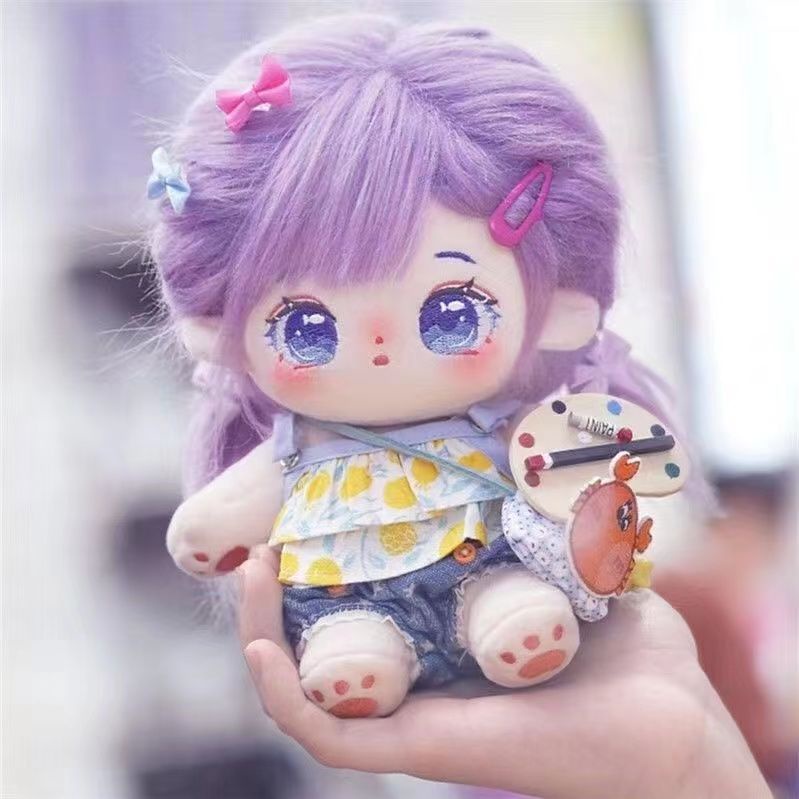 Bộ Búp Bê Nhồi Bông Attribute Hoạt Hình Đáng Yêu Dành Cho Bé Gái 20cm