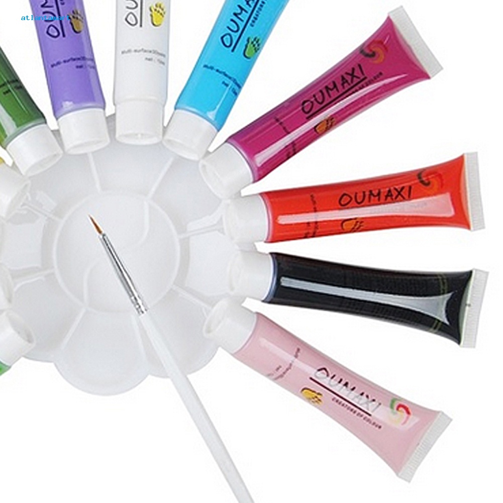 Túi Đựng Đồ Dùng Cao Cấp Tiện Dụng| Set 12 Bút Vẽ Móng 3D Thời Trang Kèm Cọ Tán Và Bảng Pha Màu