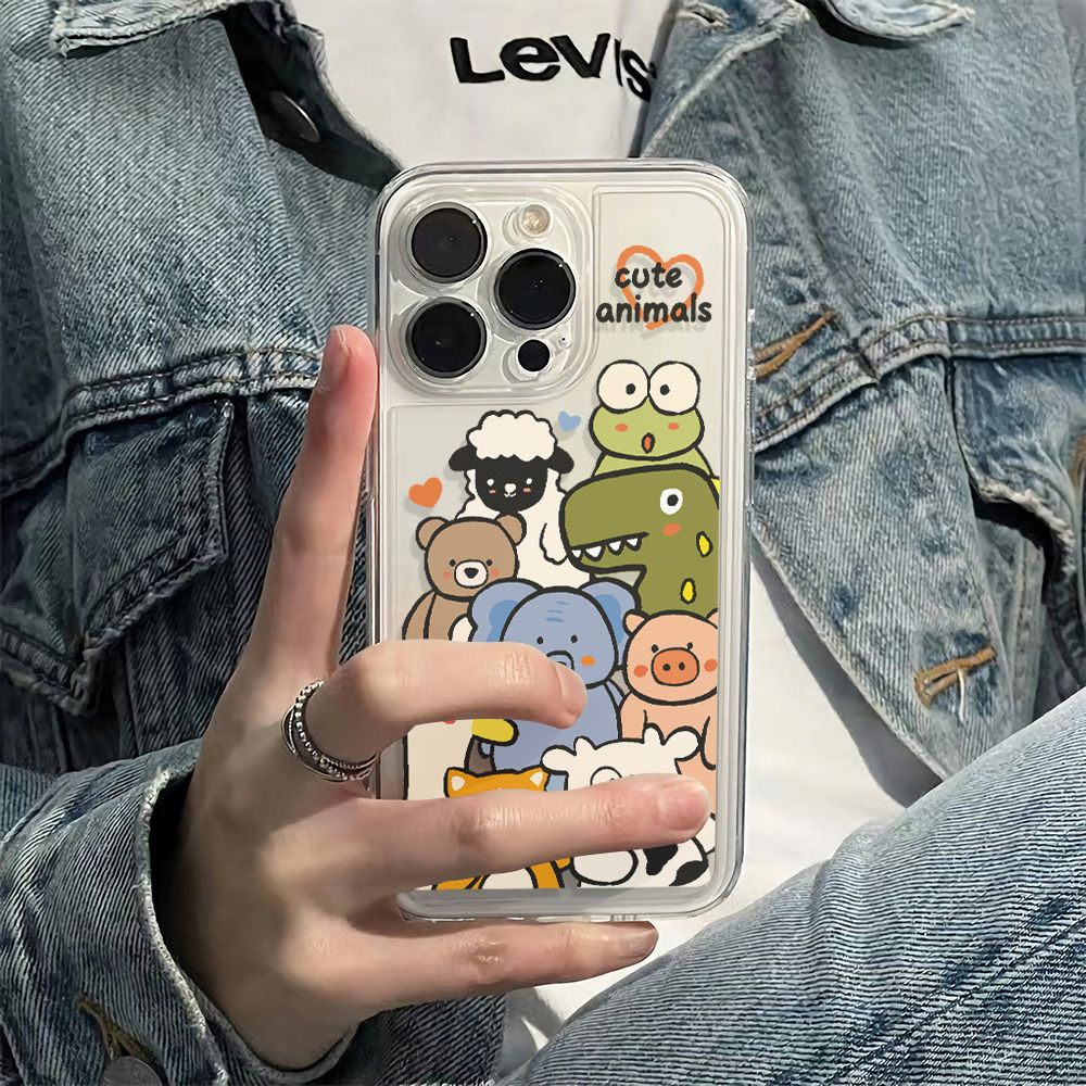 ✅Ốp Điện Thoại Mềm Chống Sốc In Hình Thú 6In Cho Apple Iphone 14 Pro 78 Max 13 12 11
