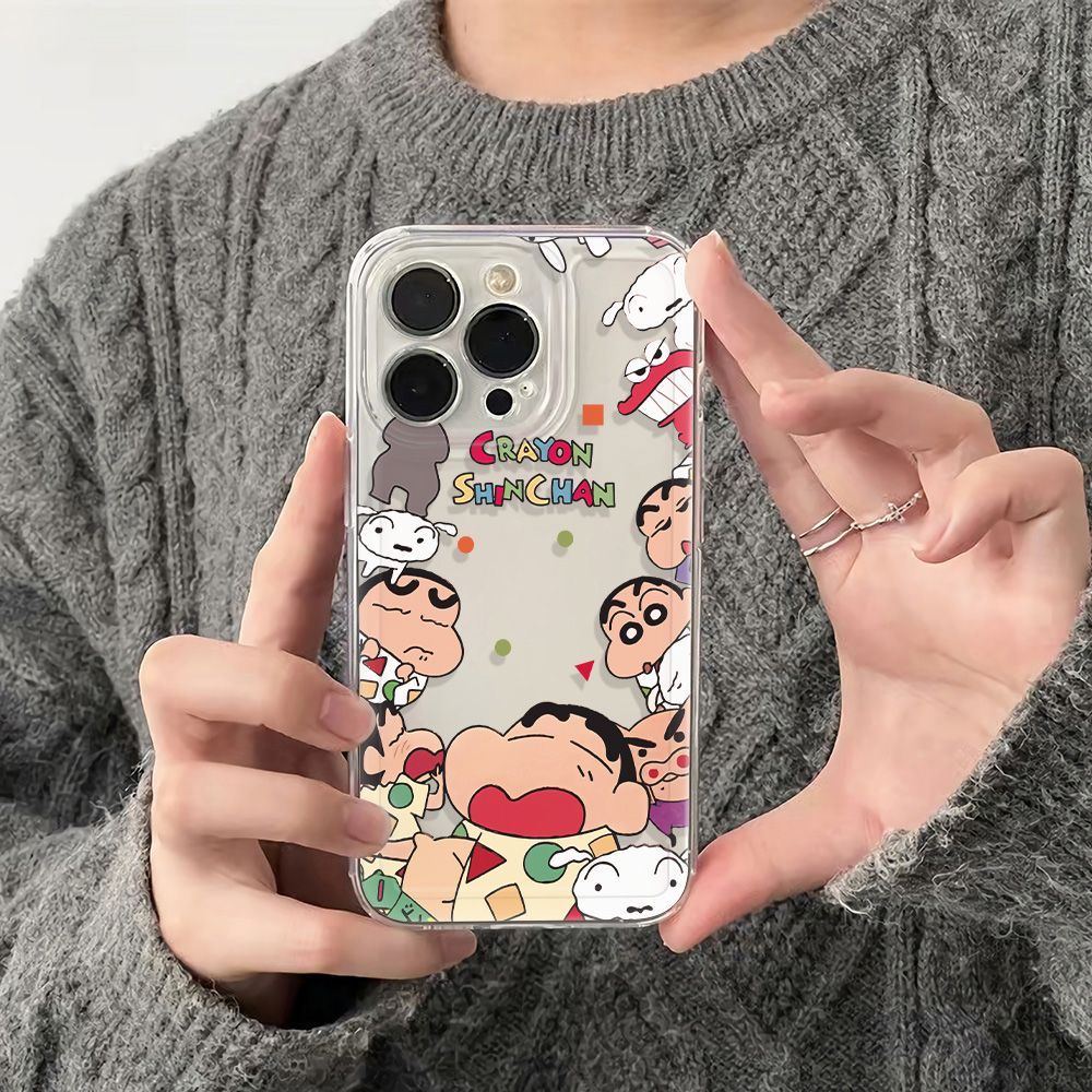 ✅Ốp Điện Thoại Mềm Chống Sốc In Hình Shin-Chan Ngộ Nghĩnh Cho Iphone 14pro 11 12Plus 136Inmax 78 B0JE