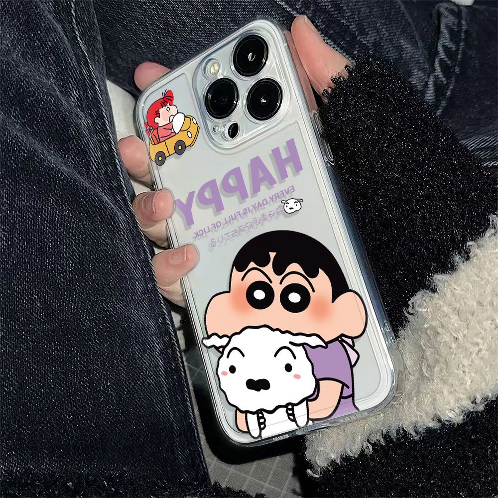 ✅Plus Ốp Điện Thoại Mềm Chống Sốc In Hình Shin-Chan Cho Iphone 14Pro 6In 11 Max 78Iphone 12 13 Xiaobai Ouki