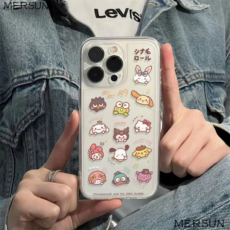 ✅Ốp Điện Thoại Dẻo Họa Tiết Hoạt Hình Sanrio Dễ Thương Cho iPhone1213 786In14Pro 11 maxplus 5PBN