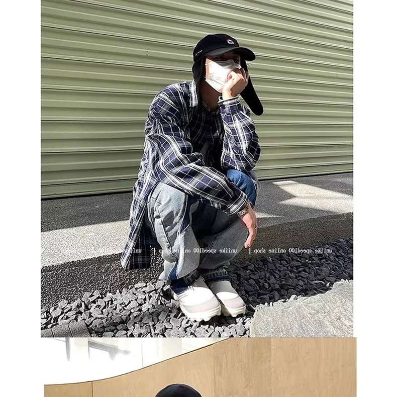 Áo sơ mi KYUSHUAD tay dài dáng rộng phong cách harajuku hợp thời trang