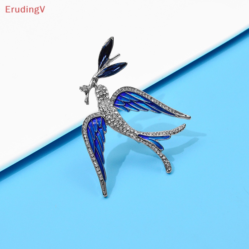 Ghim Cài Áo Hình Chim Én Bay Đính Đá Pha Lê Tráng Men Thời Trang Cho Nữ