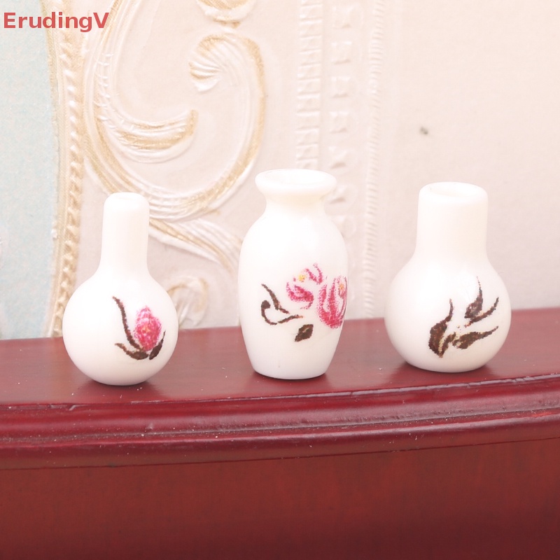 Bộ 5 Chậu Hoa 1: 12 Dùng Trang Trí Nhà Búp Bê / Tiểu Cảnh / Nhà Búp Bê