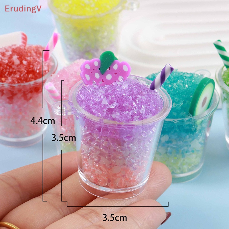 [ErudingV] Mặt Dây Chuyền Hình Bát Smoothie 3D Bằng Nhựa Resin Dạ Quang Mini Có Móc Khóa [Mới]