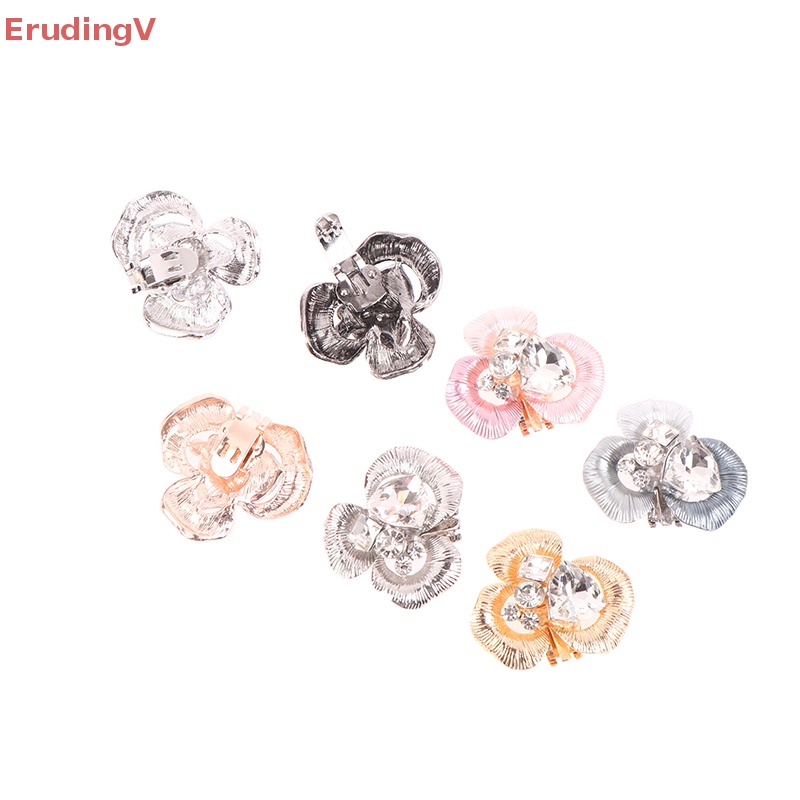 [ErudingV] Kẹp Khóa Giày Cao Gót Đính Đá Hoa Trang Trí Thanh Lịch Dành Cho Nữ [Mới]