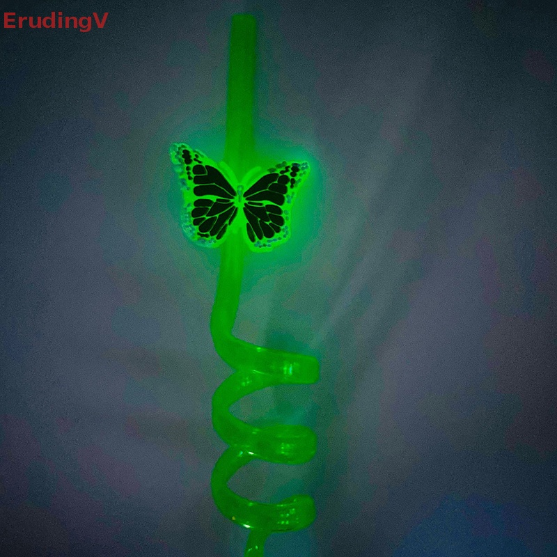 [ErudingV] Ống Hút Hình Bướm Có Đèn Ngủ Sáng Tạo Trang Trí Tiệc Cá Nhân Hóa [Mới]