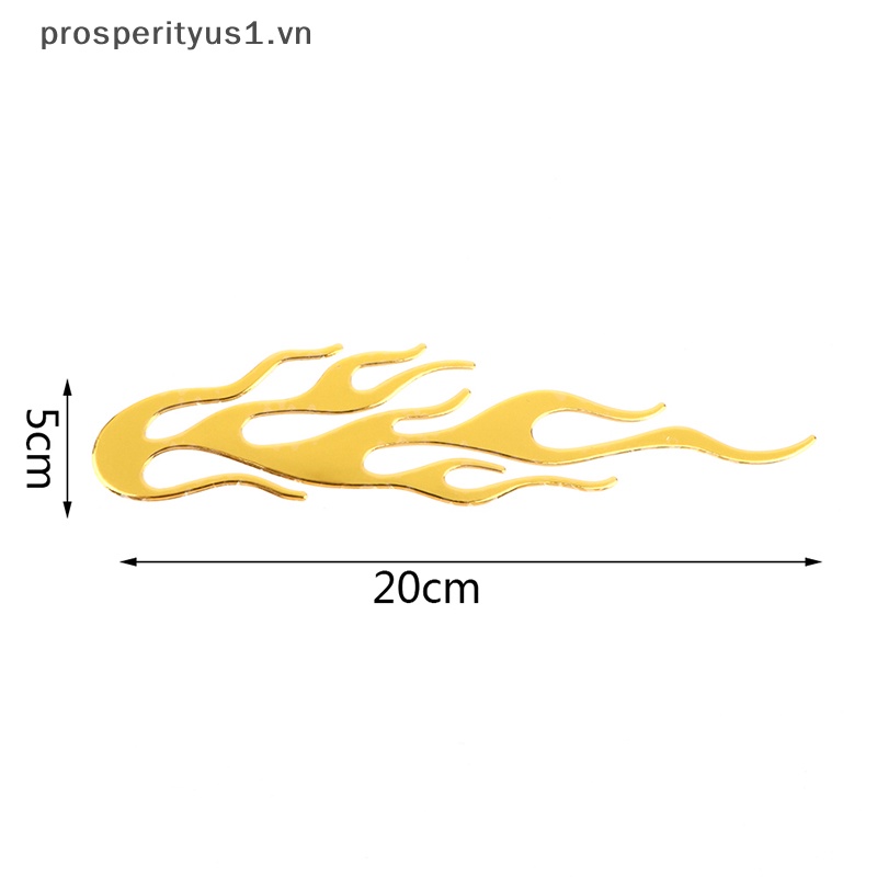 Đề Can Vinyl Phản Quang Họa Tiết Ngọn Lửa 3d Trang Trí Xe Hơi / Xe Máy prosperityus1 [20 * 4CM]