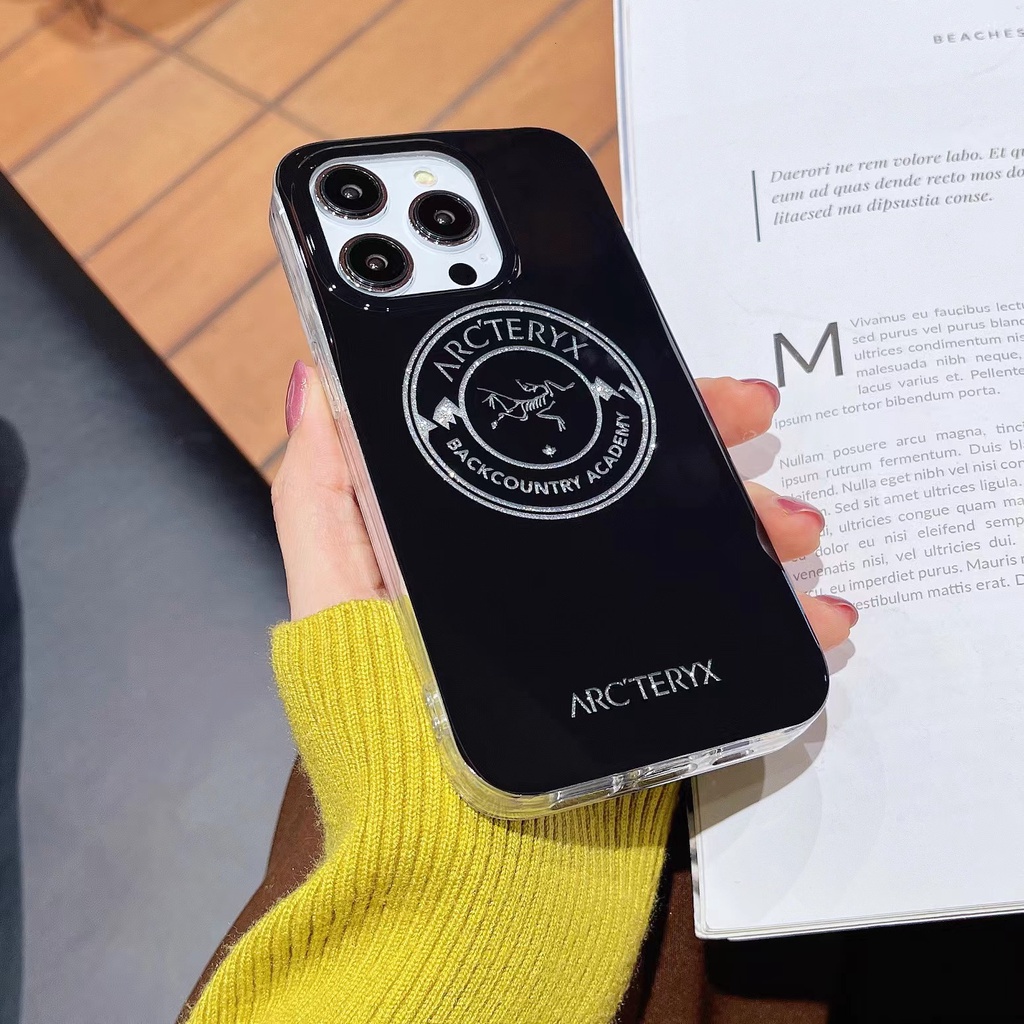 Ốp Điện Thoại Tpu Dẻo Màu Đen Trong Suốt Họa Tiết Archaeopteryx Thời Trang Cho iPhone 12 13 14 Pro Max Imd