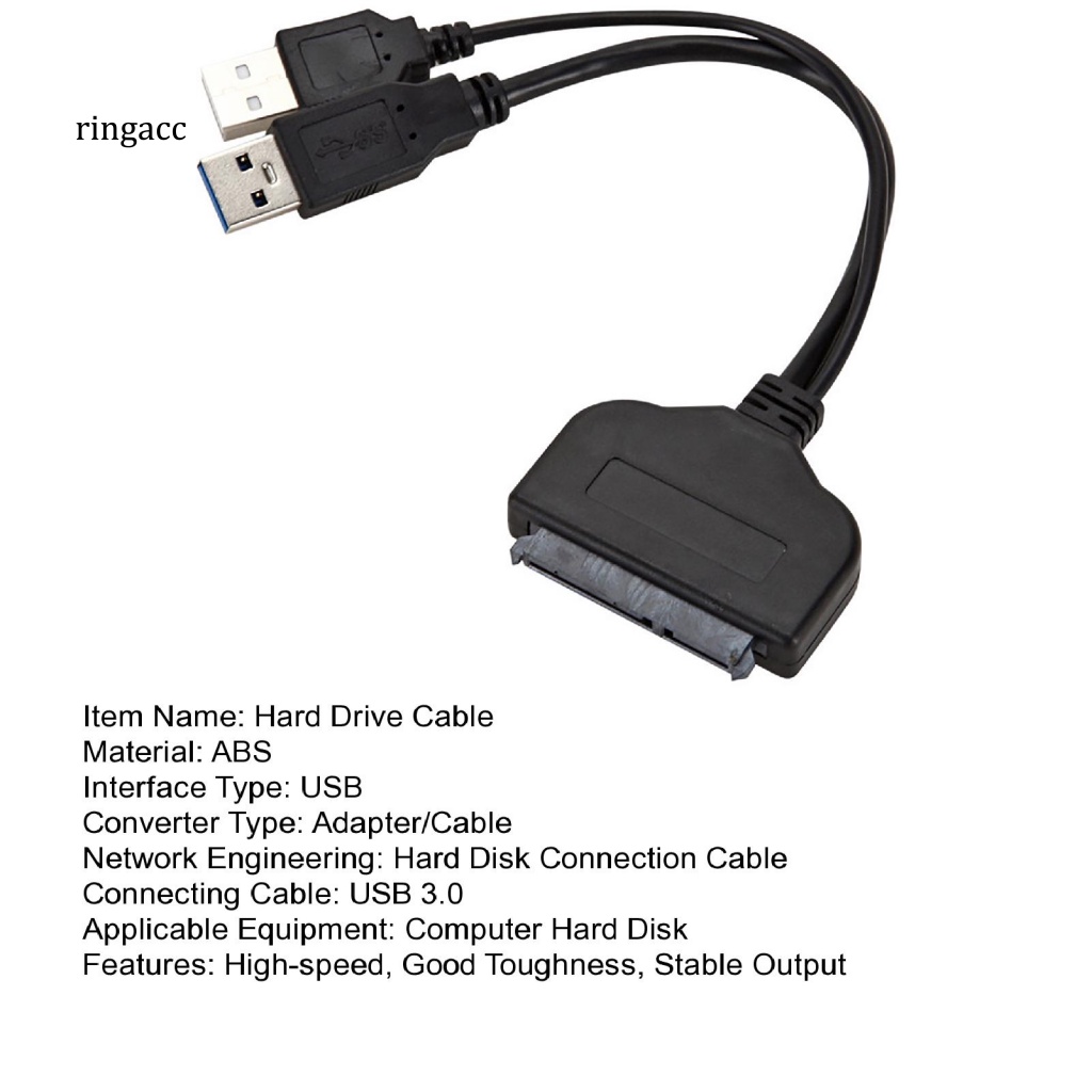 Cáp Chuyển Đổi Ổ Cứng USB Kép Tốc Độ Cao USB 3.0 Sang SATA 2.5 Inch HDD Chuyên Dụng Cho Máy Tính