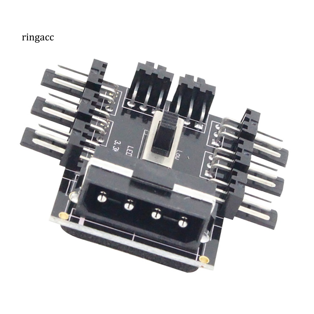 Quạt Tản Nhiệt Đa Chiều IDE 1 Sang 8 3Pin 12V PCB Cho Máy Tính